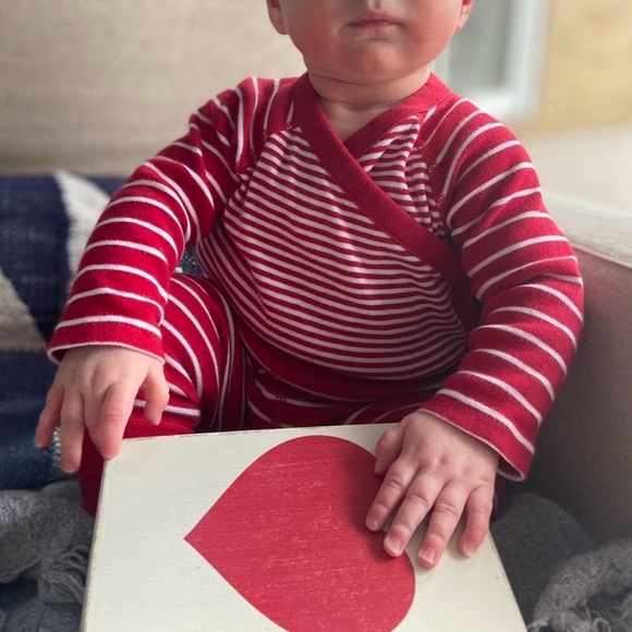 Hanna Andersson Red Striped 2 Piece Set 70cm 6-9m - Picture 3 of 10